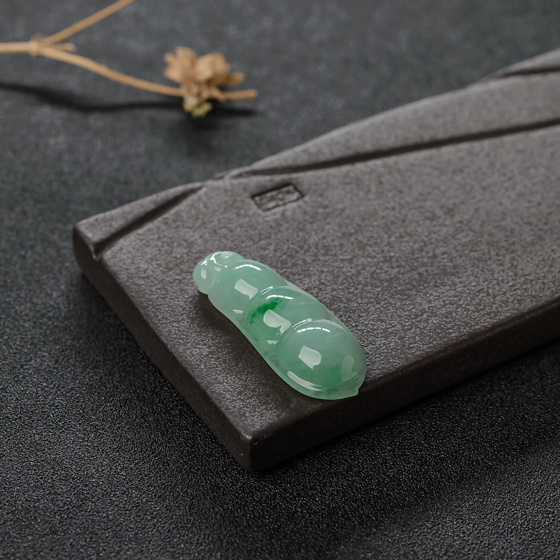 糯种飘翠翡翠福豆-红掌柜