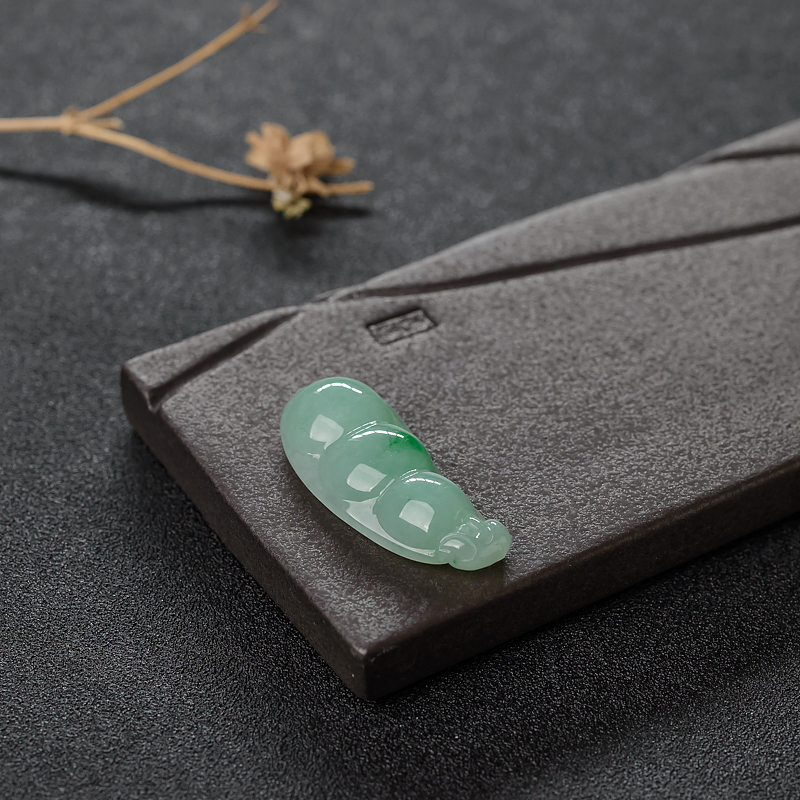 糯种翡翠福豆-红掌柜