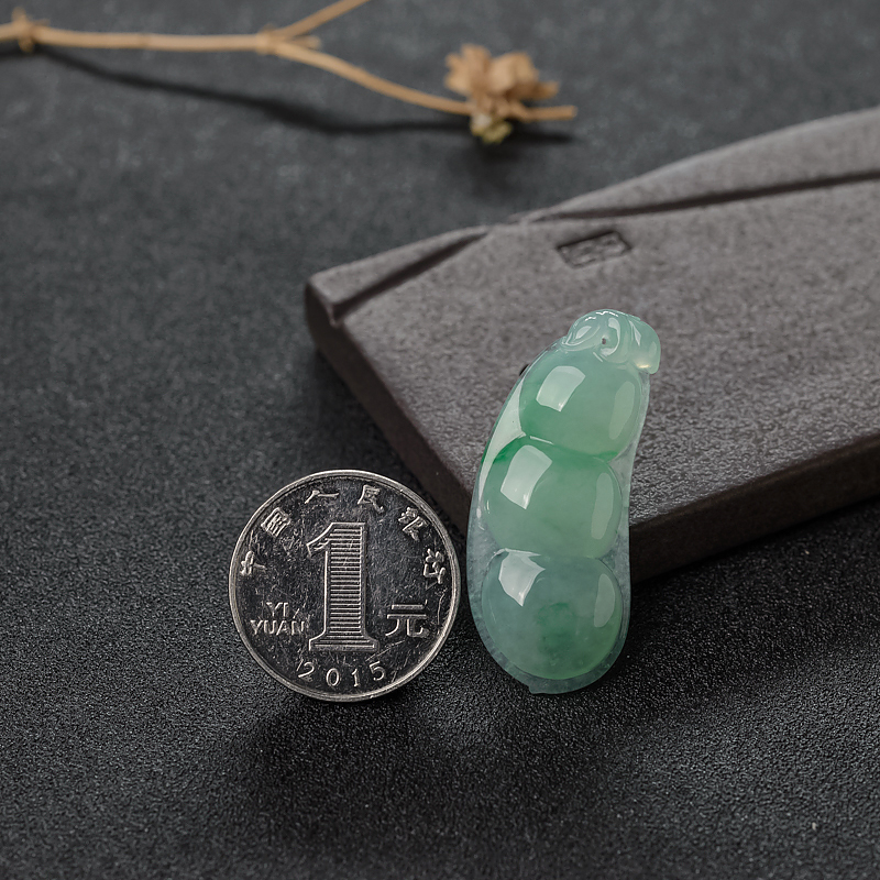 糯种翡翠福豆-红掌柜