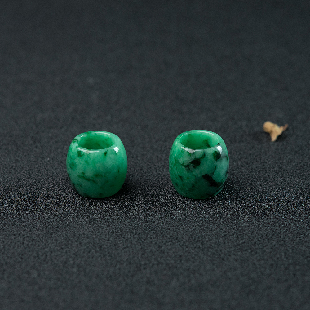 花青种翡翠路路通吊坠（两件）-红掌柜