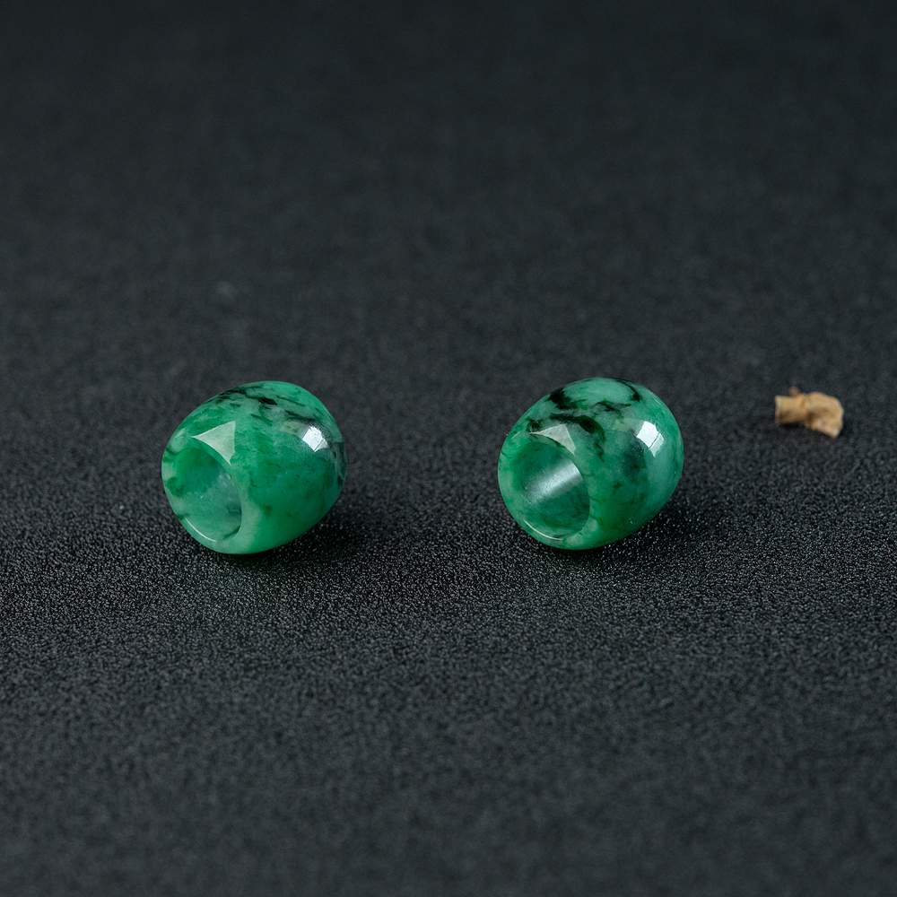 花青种翡翠路路通挂坠-红掌柜