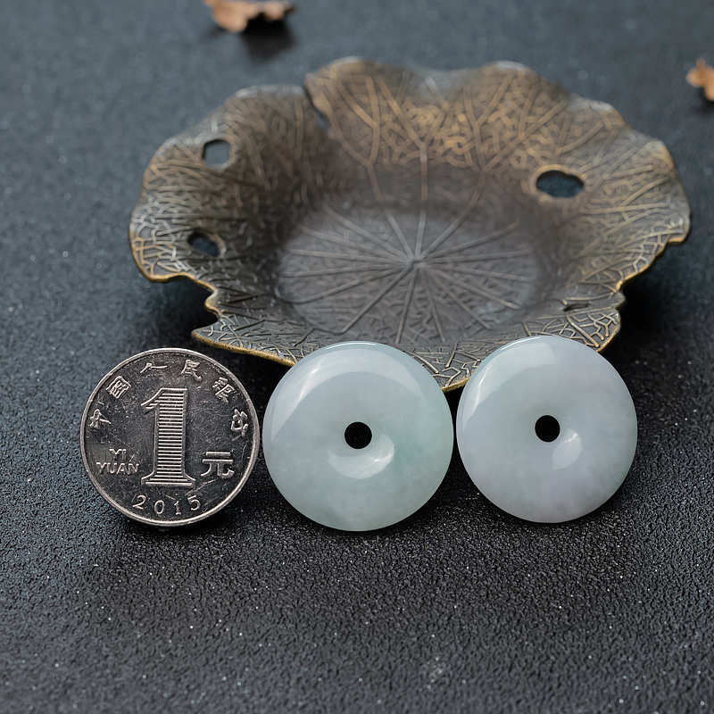 糯种翡翠平安扣吊坠-红掌柜