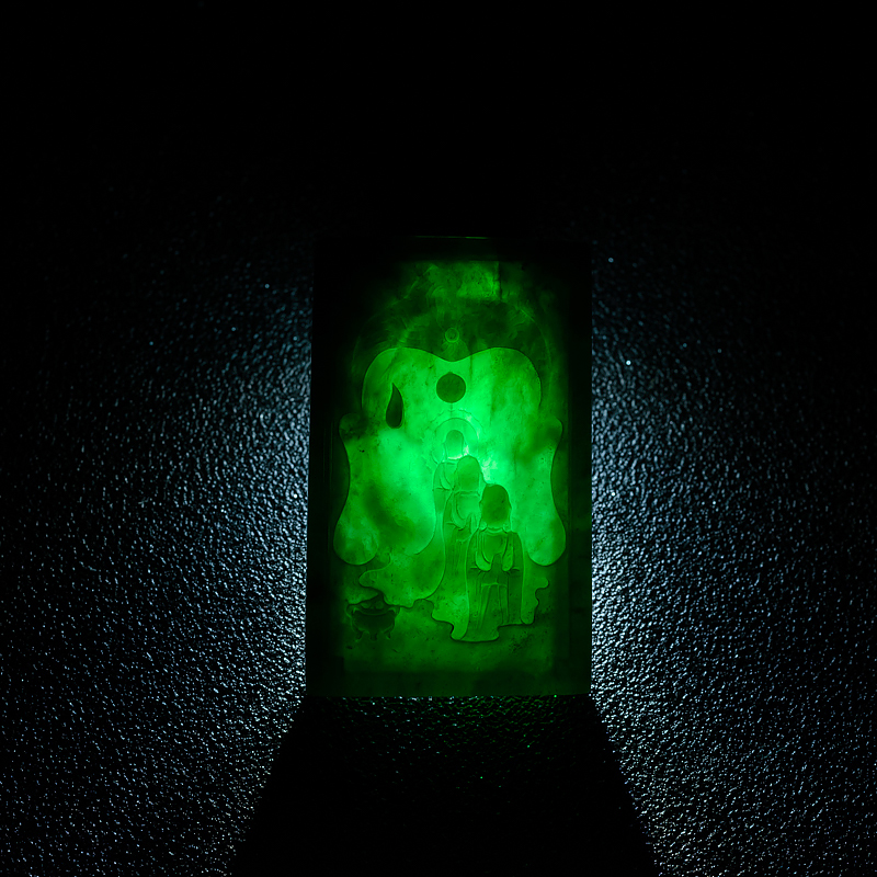 冰种墨翠悟道吊坠-红掌柜