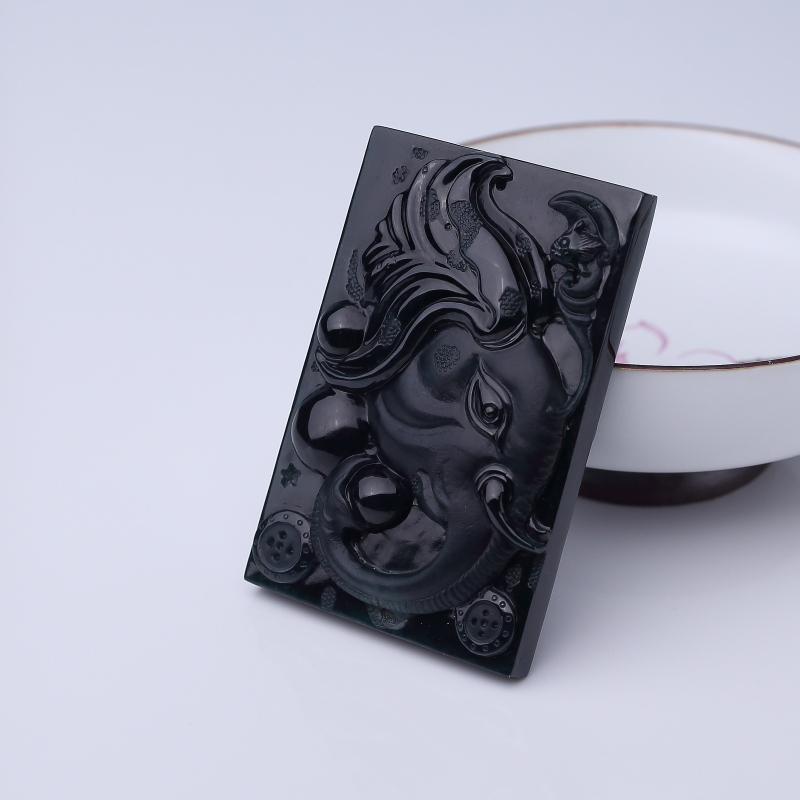 墨翠太平有象吊坠-红掌柜