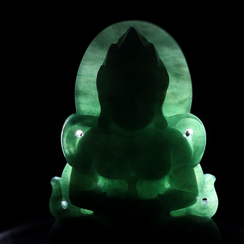 墨翠度母挂坠-红掌柜