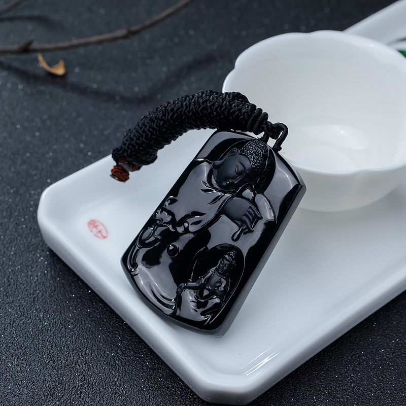 墨翠一心向佛吊坠-红掌柜