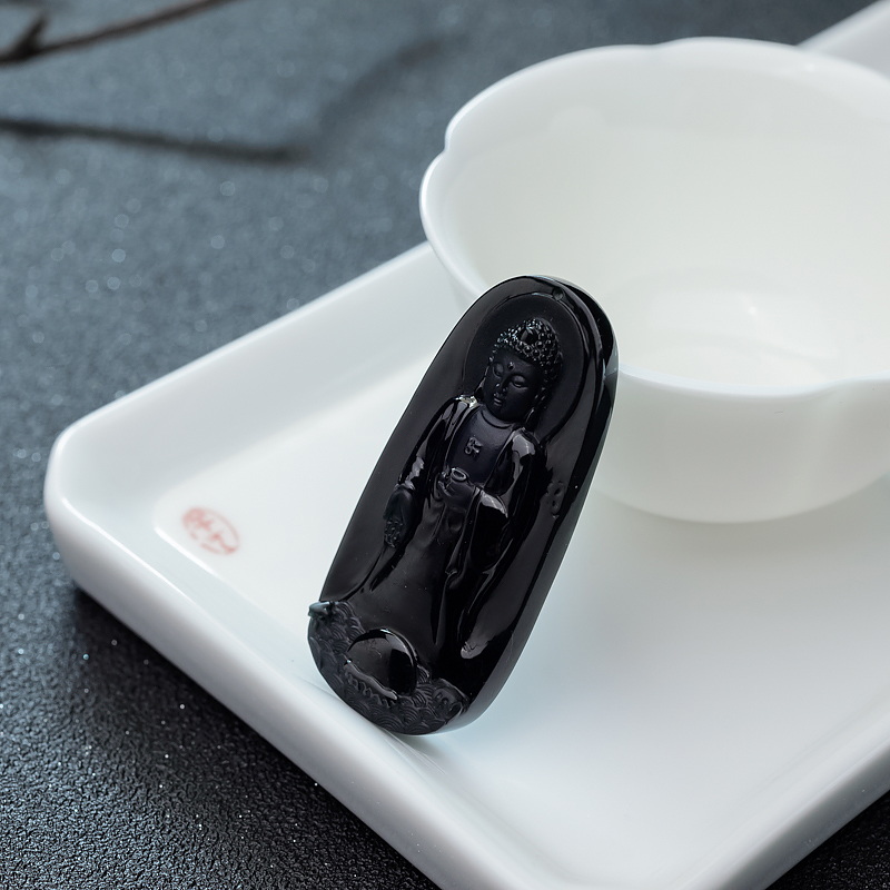 墨翠大日如来吊坠-红掌柜