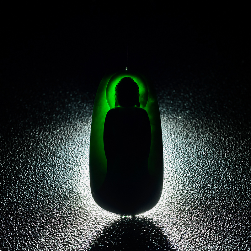 缅甸墨翠大日如来吊坠-红掌柜