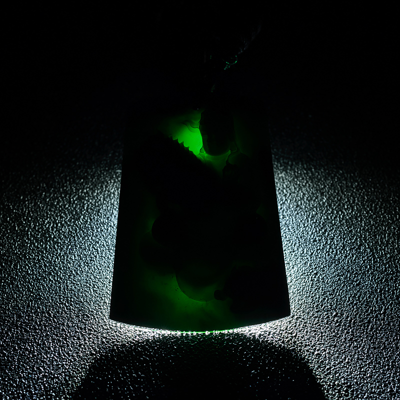 缅甸糯冰种墨翠观音吊坠-红掌柜