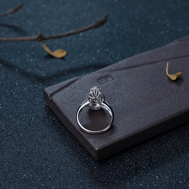 糯冰种翡翠葫芦戒指-红掌柜