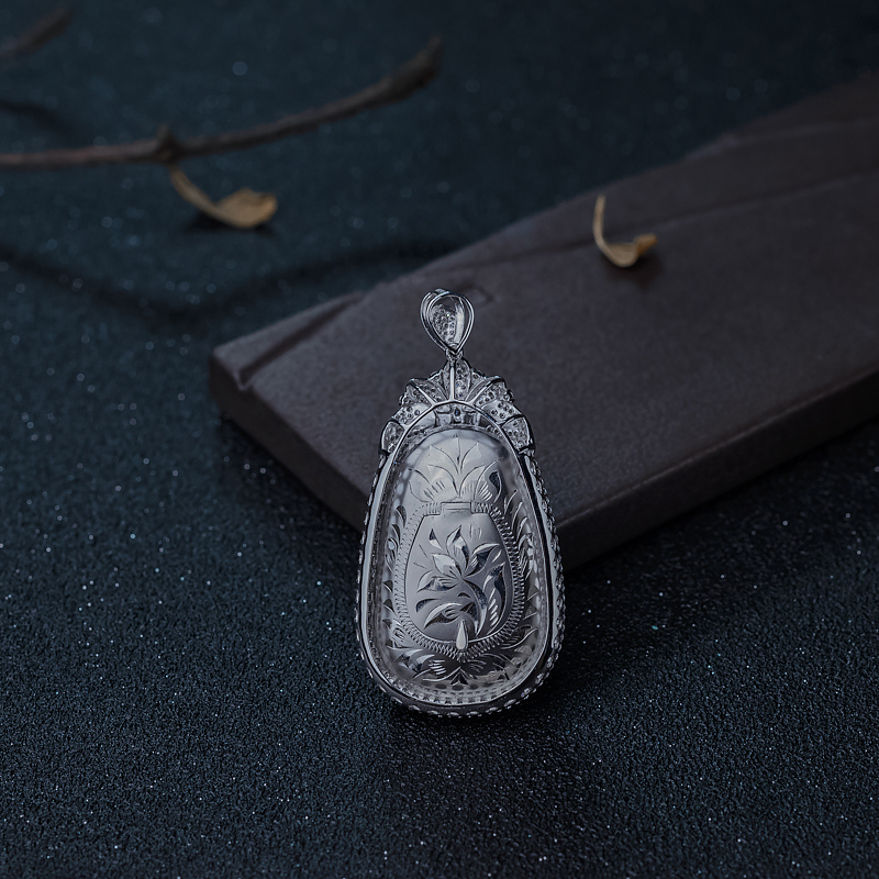 糯种翡翠如意吊坠-红掌柜