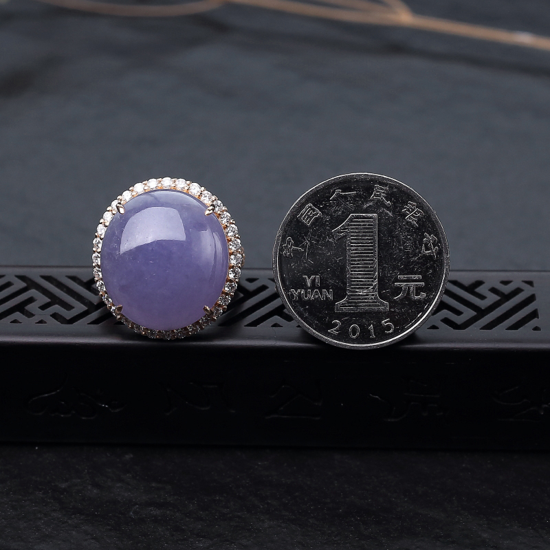 天然糯种翡翠戒指-红掌柜