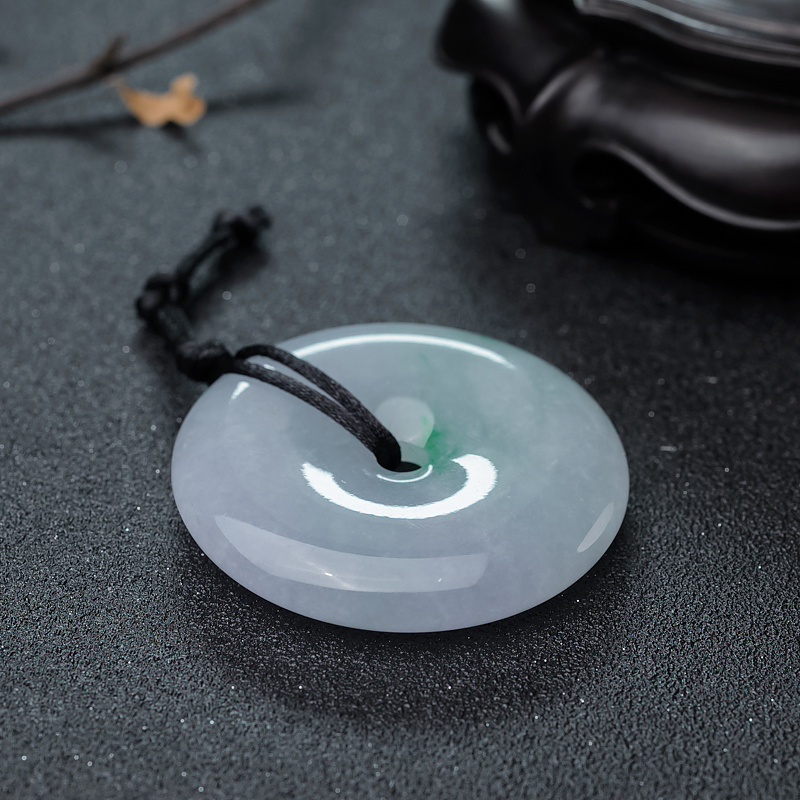 天然翡翠平安扣吊坠-红掌柜