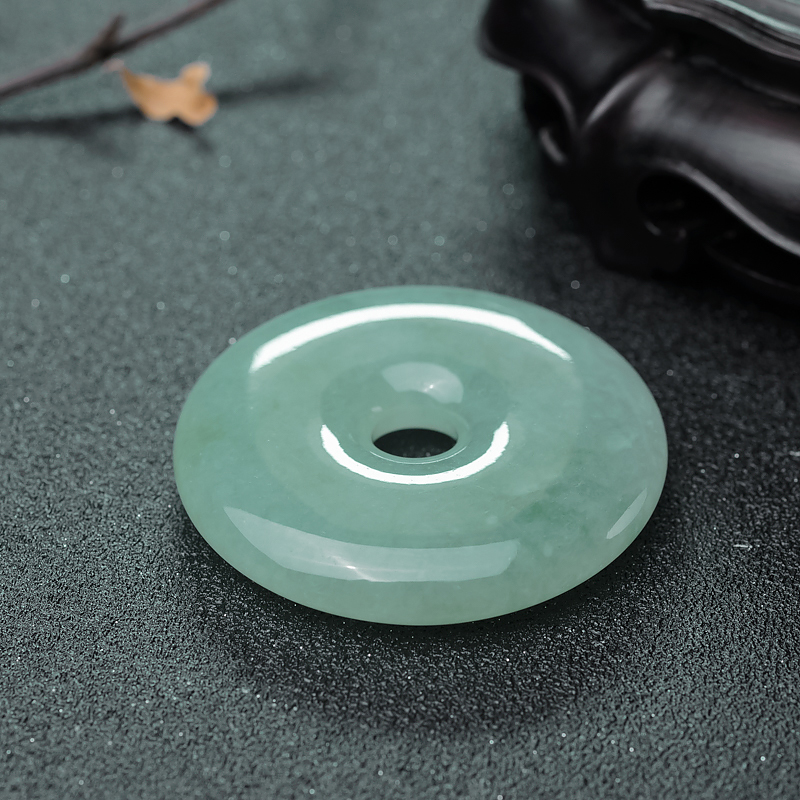 天然翡翠平安扣吊坠-红掌柜