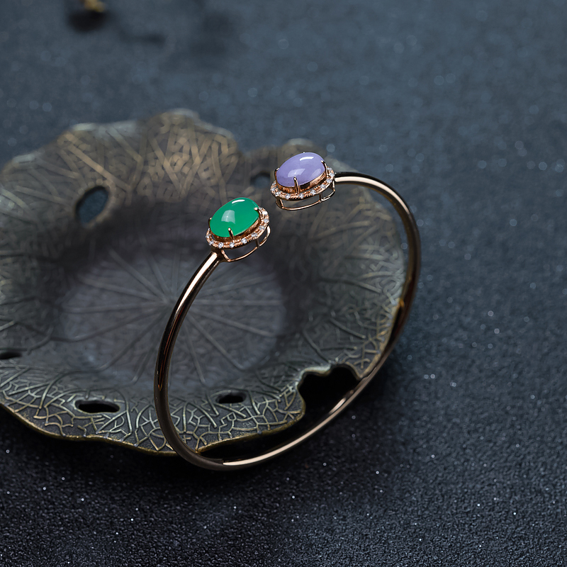 天然翡翠手镯-红掌柜