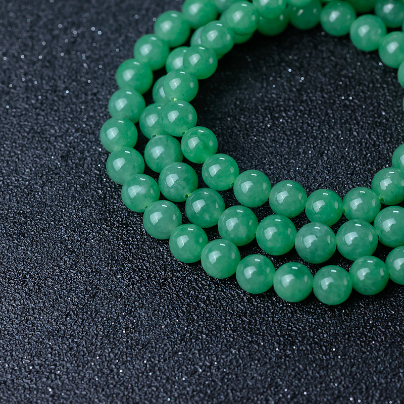 糯种苹果绿翡翠项链-红掌柜