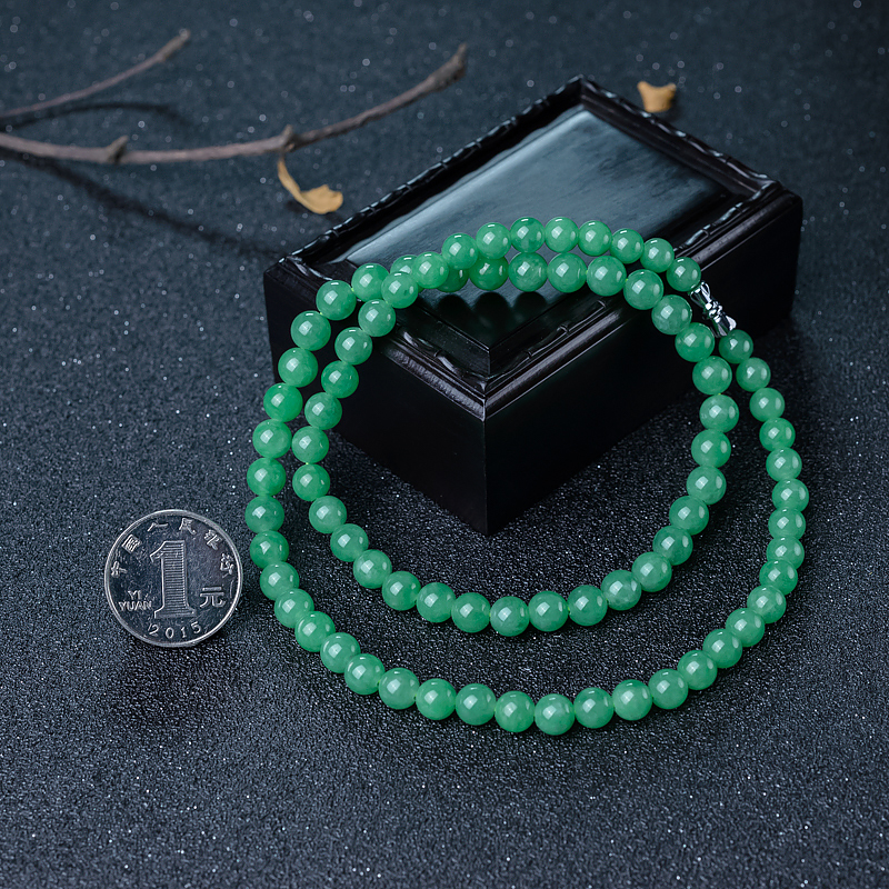 苹果绿翡翠项链-红掌柜