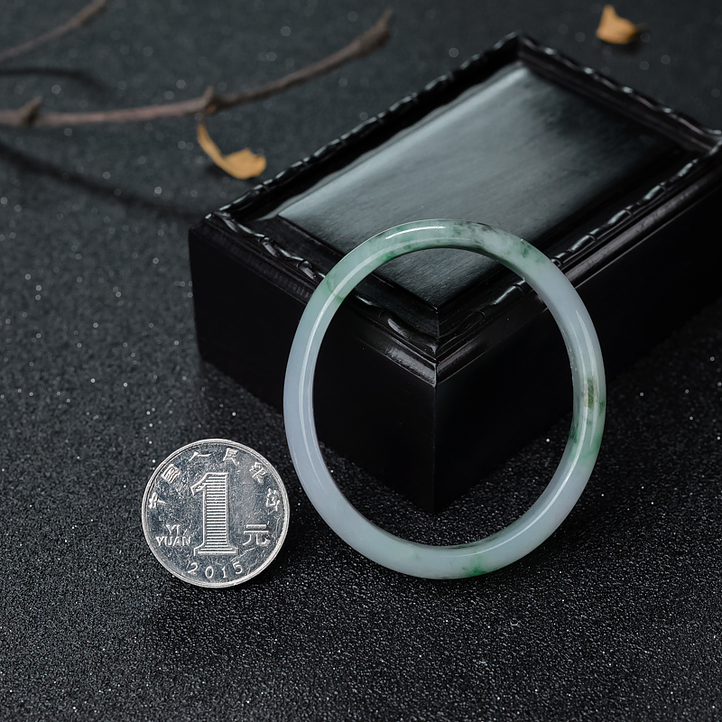 飘花翡翠贵妃镯-红掌柜