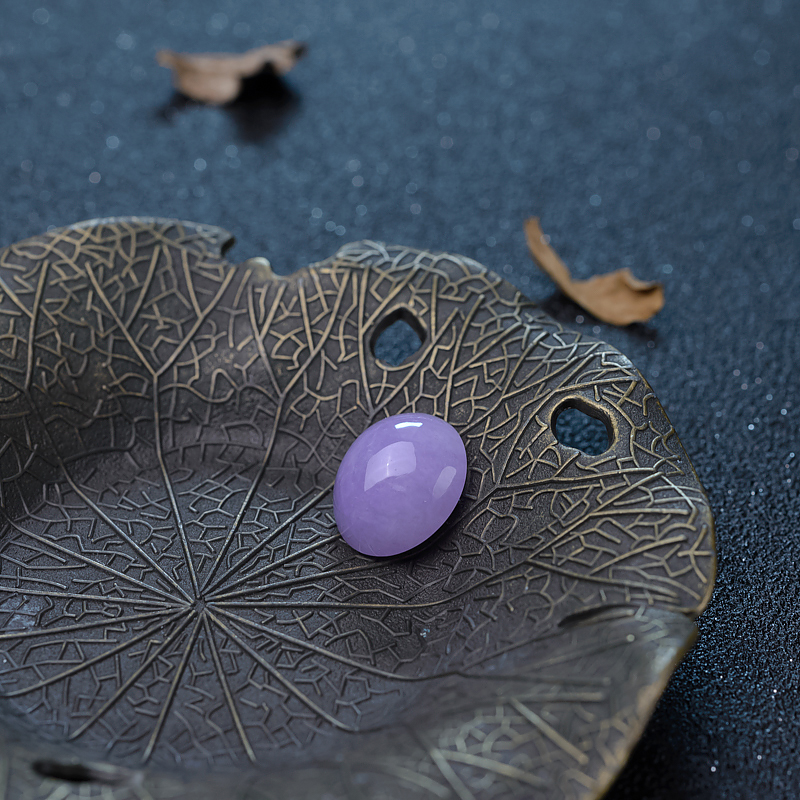 紫罗兰翡翠戒面-红掌柜