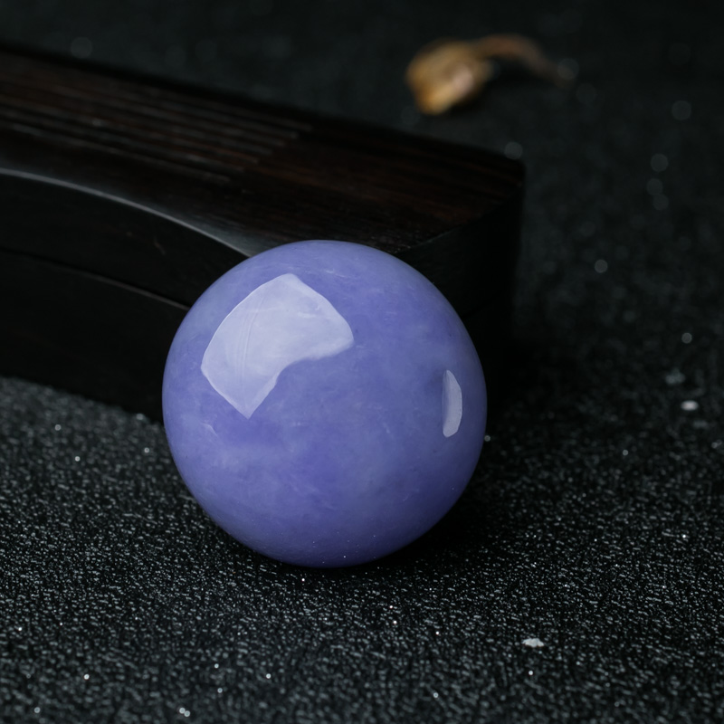 糯种紫罗兰翡翠戒面-红掌柜