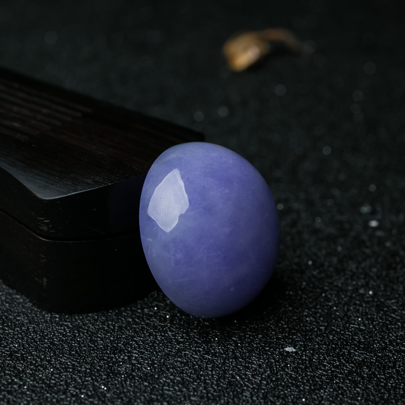 天然紫罗兰翡翠戒面-红掌柜