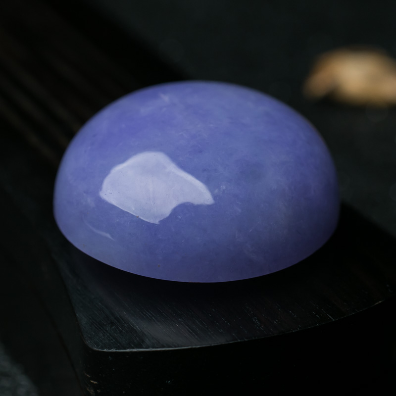 糯种紫罗兰翡翠戒面-红掌柜