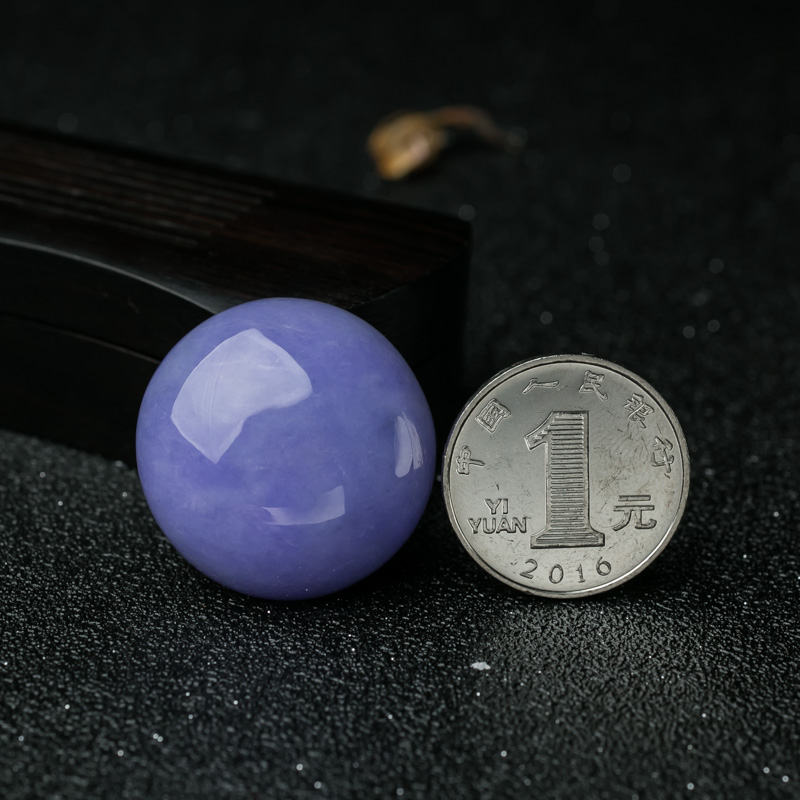 缅甸天然紫罗兰翡翠戒面-红掌柜
