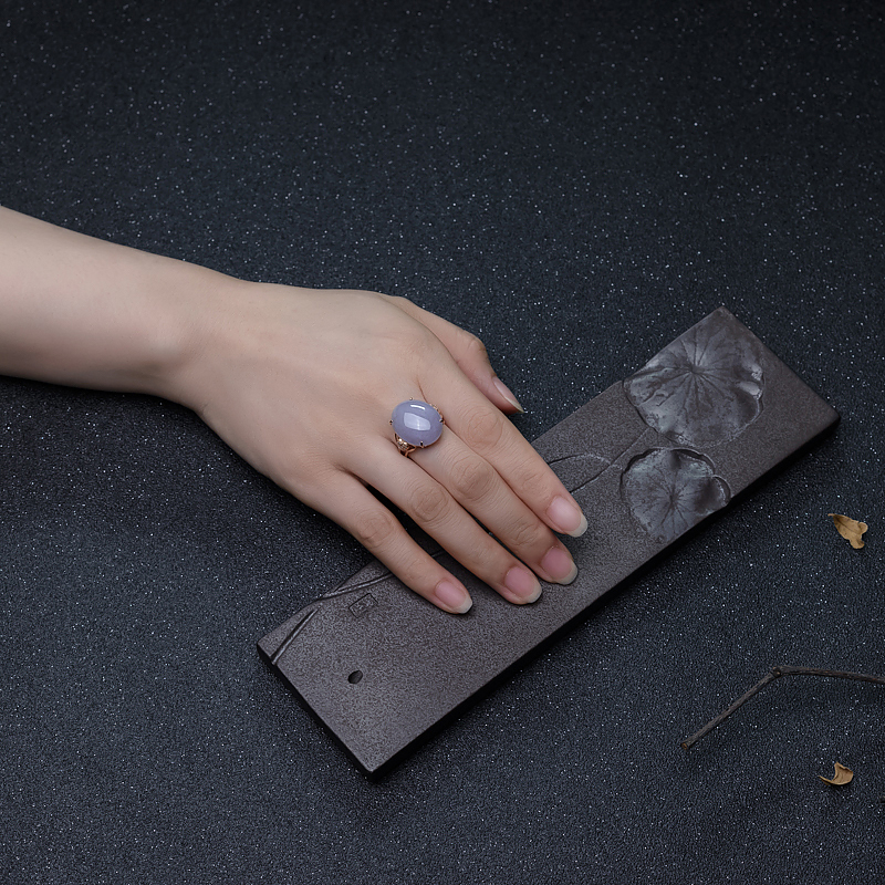 糯种翡翠戒指-红掌柜