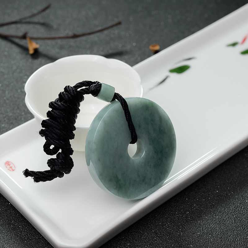 糯种翡翠平安扣吊坠-红掌柜