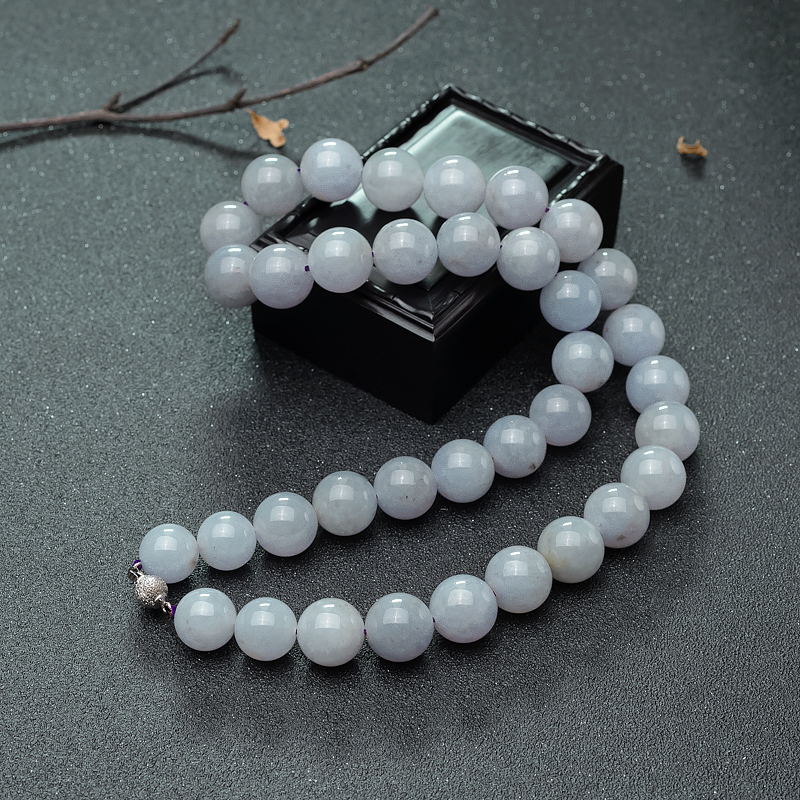 15mm浅紫色翡翠项链-红掌柜