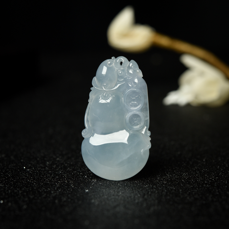 糯种翡翠葫芦吊坠-红掌柜