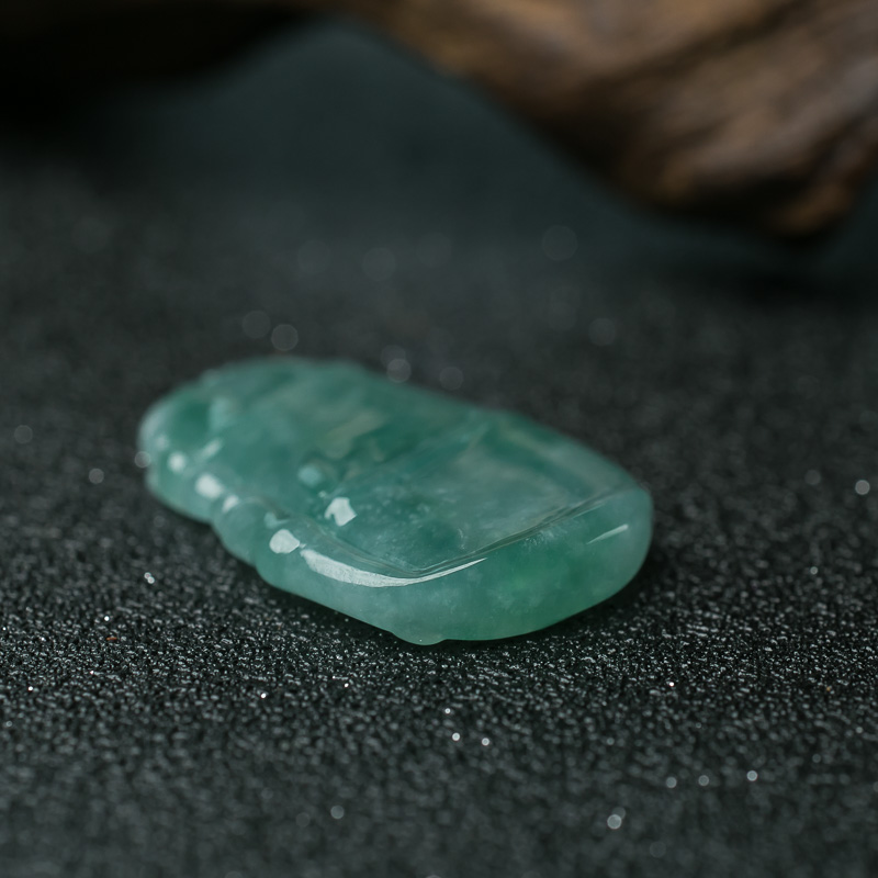 缅甸翡翠竹节吊坠-红掌柜