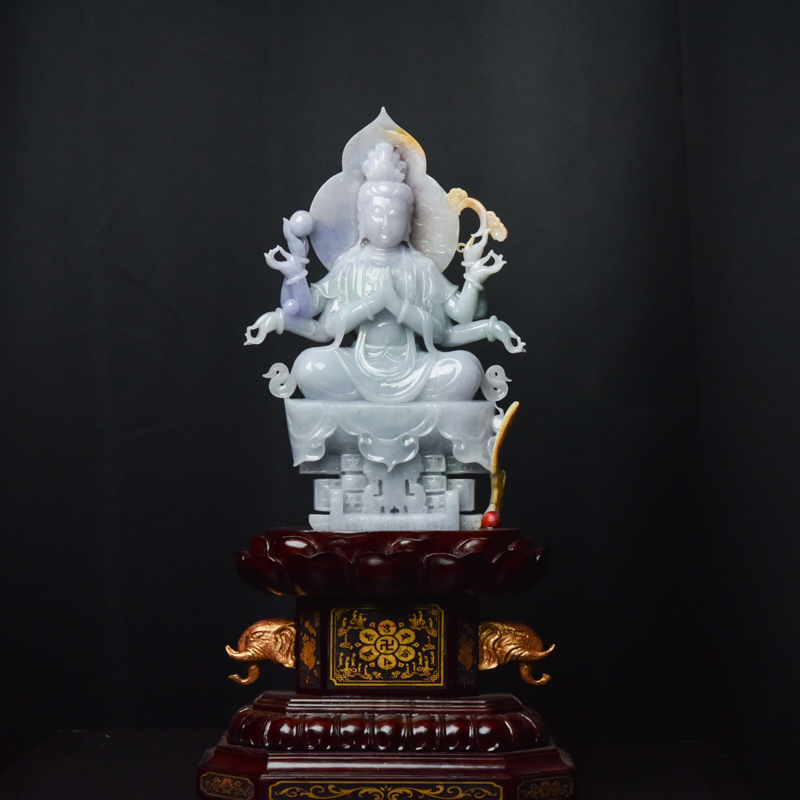 翡翠摆件-红掌柜