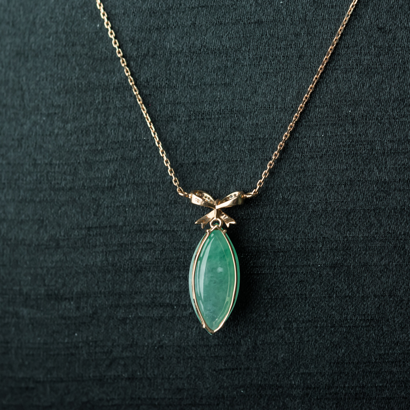 缅甸天然晴水翡翠随形吊坠-红掌柜