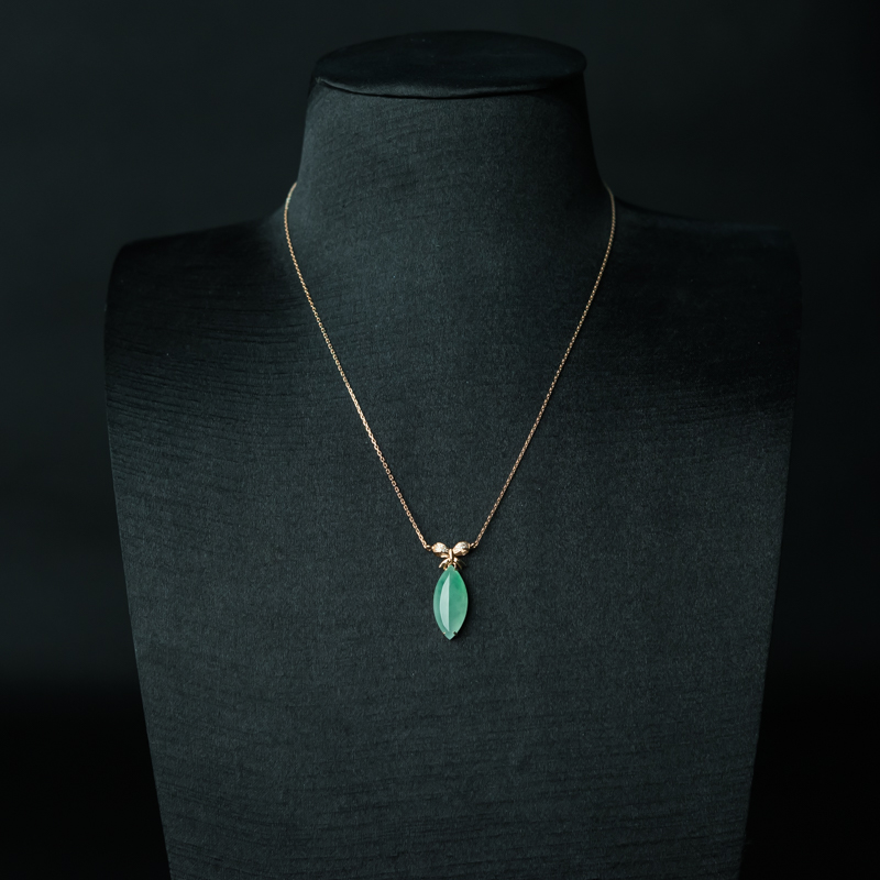 缅甸天然糯冰种晴水翡翠吊坠-红掌柜