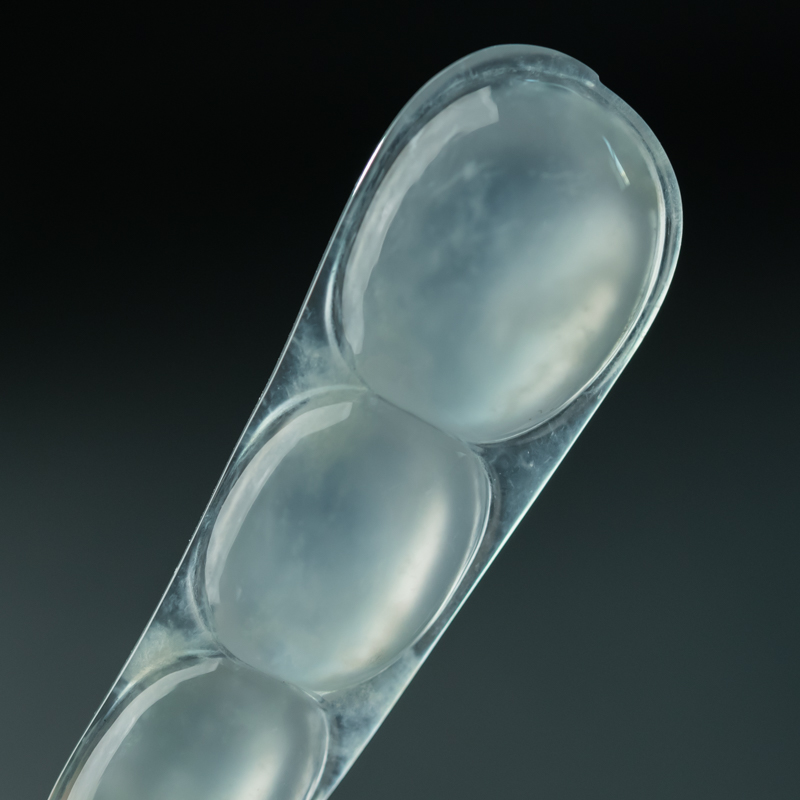 缅甸翡翠连中三元吊坠-红掌柜