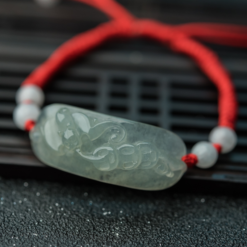 淡晴水翡翠福在眼前手链-红掌柜