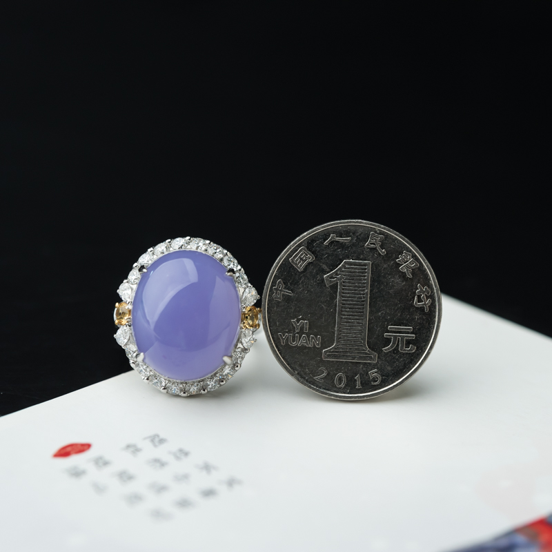 糯种翡翠戒指-红掌柜