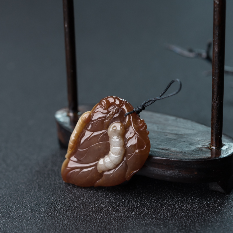 红翡翡翠大业有成吊坠-红掌柜