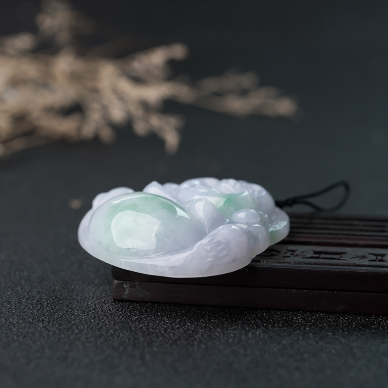 糯种春带彩翡翠弥勒佛-红掌柜