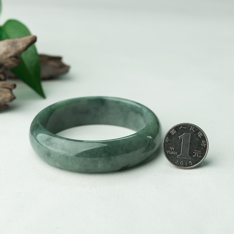 糯种翡翠手镯-红掌柜
