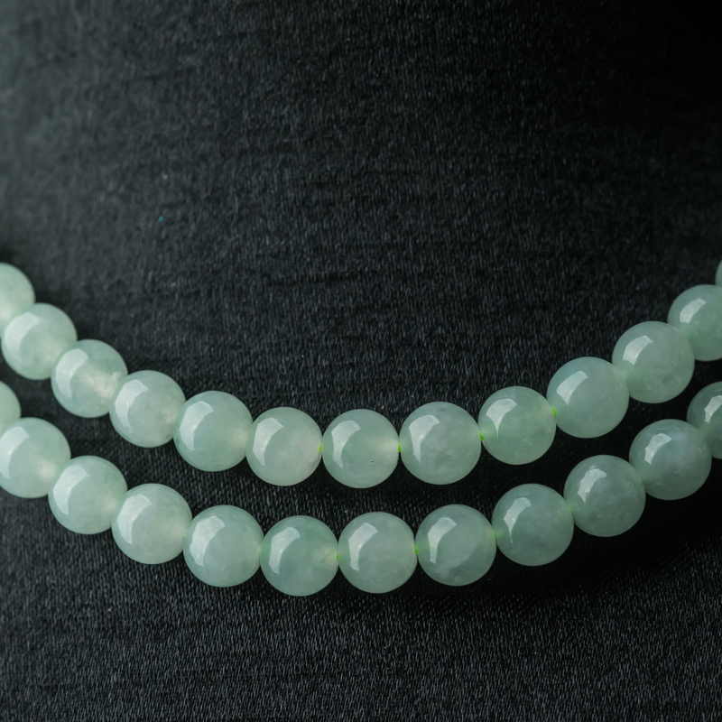 缅甸天然糯冰种翡翠项链-红掌柜