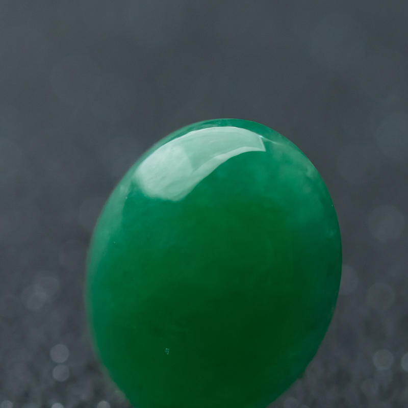 缅甸天然糯种翡翠蛋面-红掌柜