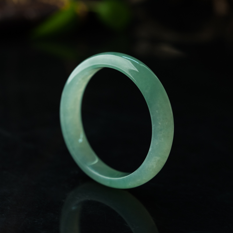 缅甸天然糯冰种晴水平安镯-红掌柜