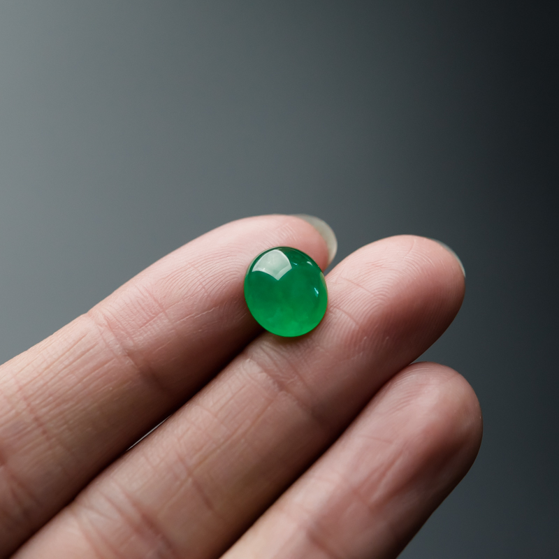 缅甸翡翠蛋面-红掌柜