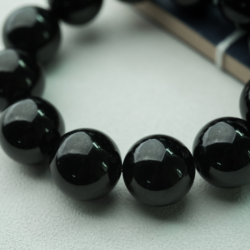 糯种墨翠手串-红掌柜