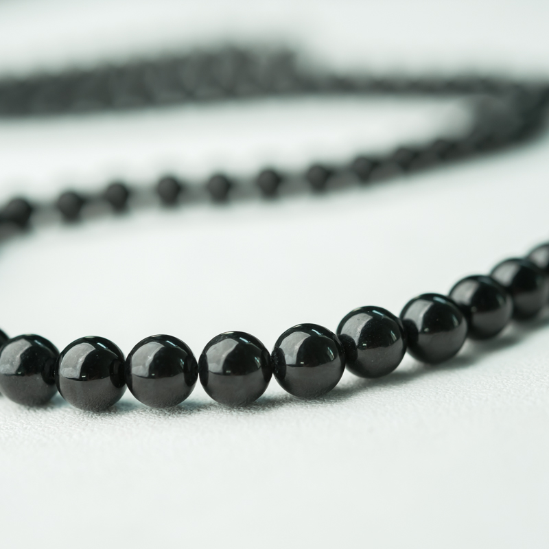 缅甸天然糯种墨翠佛珠-红掌柜