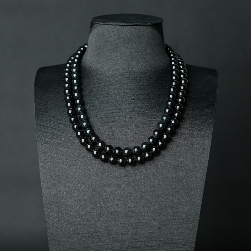 糯种墨翠108佛珠-红掌柜