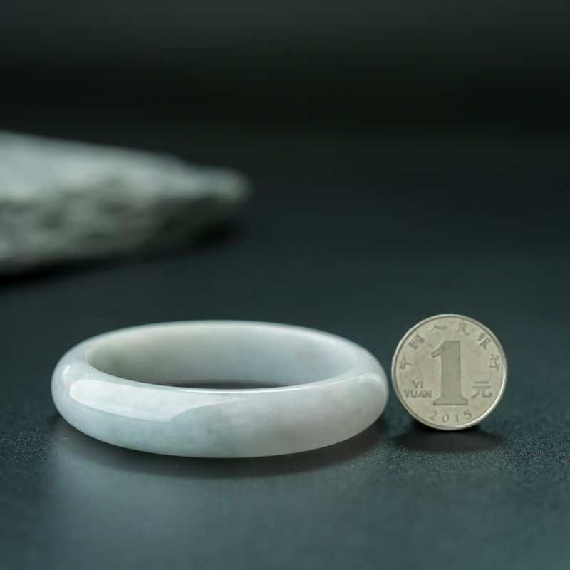 糯种翡翠平安镯-红掌柜