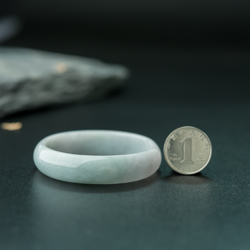 糯种翡翠平安镯-红掌柜